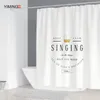 Décoration de salle de bain rideau de douche imperméable style minimaliste nordique rideau de décoration de maison en polyester imprimé avec crochet 220517
