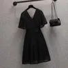 Vesti de macacões de tamanho feminino vestidos de macacões preto renda branca de manga curta midi 5xl grande manto casual vintage vestido de roupas de verão no verão