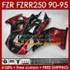 Body Kit für Yamaha FZRR FZR 250R 250RR FZR 250 FZR250R FZR-250 143No.27 FZR-250R FZR250 R RR 90 91 92 93 94 95 FZR250RR 1990 1991 1992 1993 1994 1995 Verkleidung blau weiß