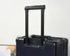 Чемоданы 20 "дюйма роскошного чемодана Trolly Bag Vintage Алюминиевый багаж с колесами Fdcase лента Sliver Metal Box Air Boxs Go Travel Duffle Hange с ремешком