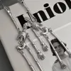 Silver Heavy Stud Industry Skeleton Human Skeleton Earrings Rib Modeling Niche Dark Hip-Hop Ins Fashion All-match Jewelry