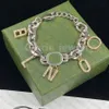 Moda wisiorek naszyjnik bransoletka garnitur projektant naszyjniki kamienne litery projekt dla męskiej biżuterii damskiej