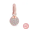 925 perle di fascino d'argento penzolanti perle di vetro Mamma Love Bead Fit Pandora Charms Accessori per gioielli fai -da -te bracciale
