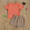 14Y Toddler Baby Casual Clothes Sets Summer Kids Boys Letter Print TshirtCotton Linen Shorts 2PCS Children Sport Suits 220615