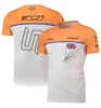 Camiseta masculina de corrida de F1, camiseta de piloto de equipe de Fórmula 1, gola redonda, camiseta esportiva casual