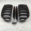 2st Front Bumper Kidney Twin Fins Sport Grill Grille för BMW 3 Series E90 2005-2007 ABS M Color Dual Slat Racing Grill