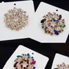 Rhinestone Lager Flower Brooch Pins Kobiety luksusowe stanik na szalik dam