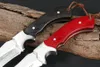 1Pcs Outdoor Survival Straight Hunting Knife 440C Satin Blade Wood + Steel Head Handle Fixed Blades Knives With Leather Sheath 2 Handle Colors