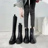 TUINANLE Chunky Frauen WInter Schuhe PU Leder Plüsch Stiefeletten Schwarz Weibliche Herbst Mode Plattform Booties 220810