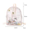 مصمم-مصمم أكياس مدرسية شفافة pvc حقيبة يد الاطفال بريق نجوم الكتف السفر bagpack السيدات حقيبة صغيرة