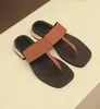 Designer Shoes Women Casual Slipper 100% Real Leather Flip Flops Sandals Summer Slides Slippers Metal Chain Slippers SZ 5 - 11 NO20012
