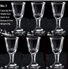 Glass Cup Transparent Household Small Wine glass a Toast wedding Bullet White Wine Spirit Glass Set 6PCS