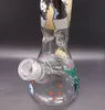 14 inch Mooie Hand Schilderen Glas Water Bong Waterpijp Olie Dab Rigs Rookpijp Twee Types om te Kiezen