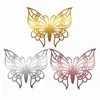12pcs / set 3D Hollow Butterfly Wallpapers Autocollant Gold Silver Rose Wedding Decoration Salon Home Decorflies Decal Stickers 3130 T2