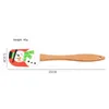 Nytt jul trähandtag kök fondant kaka grädde spatula silikon smör skrapa kök bakverktyg espatula silicona b071202