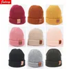 Bonnet/tête de mort casquettes bébé chapeau pour garçon chaud hiver enfants bonnet tricot enfants chapeaux filles garçons casquette 1P C9 couleurs Davi22