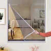 Mosquito Nets for Window Screen Mesh Custom Size Air Tulle Sheer Curtains Indoor Summer Invisible Adjustable Easy To Fit With Tape 220622