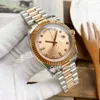 Caijiamin - męskie zegarki automatyczne mechaniczne zegarek męskie zegarki 41 mm Diamentowe zegarki Sliver/Rose Gold Pełny stal nierdzewna 2813 Ruch na rękę