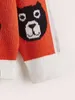 Maglione a blocchi di colore con motivo a cartoni animati per bambini piccoli SHE
