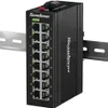 Scodeno-conmutador de red no administrado Industrial Gigabit, 16 puertos, 1000Mbps, para vigilancia IoT al aire libre, automatización Industrial IP40