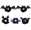 Halloween Girls Hair Scrunchies Acess￳rios Baba de cabelo Bat Bat Intestine Ring Ring Velvet Ponytail Selder Festival Festival Hairbands D004