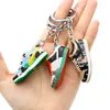 47 Alternativ Designer Sneaker Keychains Trendy PVC Sportskor Key Chain Cute Mini Keychain Bag Pendel Populära tillbehör