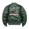 Men's Jacket Autumn and Winter Air Force Pilot Embroidery Baseball Uniform Plus Velvet Thick Loose