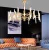 Modern Fashion Designer lamp Black Gold Led Ceiling Art Deco Suspended Chandelier Light Lamp for Kitchen Living Room Loft Bedroom