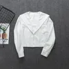 Clothing Sets Japanese School Long Sleeve White Black Sailor Suit T-shirt Sapporo Lapel Kanto Kansai Nagoya JK Uniforms Basic TopsClothing