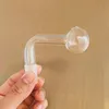 3 cm Bola grande 14 mm Tazones de vidrio para juntas masculinas Pyrex Quemador de aceite Tubo de vidrio Transparente Tabaco doblado Tazón Hookah Shisha Adaptador Tubos gruesos Bong Tubos para fumar Herramientas