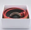 Belts Classic Fashion Business Casual Belt Wholesale Midmidja Midjeband Kvinnor Metall Spänne Läderbredd 3,8 cm med låda gratis fartyg 3369