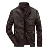 Hommes vestes en cuir col montant veste en cuir synthétique polyuréthane mode mâle moto veste en cuir décontracté Slim Fit hommes vêtements 5XL L220801