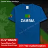 République de Zambie coton t-shirt personnalisé Jersey Fans bricolage nom numéro marque mode Hip Hop lâche décontracté t-shirt ZMB 220616gx