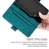 Бизнес -гибридный сплайсинг кожаные кошельки для iPhone 15 плюс 14 13 Pro Max 12 11 XR XS X 8 7 6 6 ID -карта Слот Магнитный держатель RFID Блокировка Flip Cover Cover Suctand