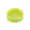 Sublimacja Luminous Silicone Ashtray Premium Guma wysokiej temperatury odporne na ciepło Anti-Fall Round Design Ashtray Papieros Akcesoria