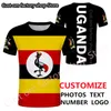 أوغندا تي شيرت ديي مجاني مخصص رقم اسم UGA T Shirt Nation Flag UG UGANDAN COMMANT