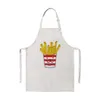 Sublimation Linen Apron Heat Transfer Printing Aprons Parent-child apron Blank Customized Gift Creative DIY Party Gifts