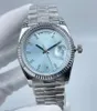 Watchsc - Zegarek z mechanizmem 36 mm Automatyczny mechaniczny damski Bezel ze stali nierdzewnej Diamentowe zegarki dzień data moda Lady Wodoodporny zegarek na rękę zegarki dla kobiet