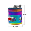 Zinc Alloy 4 Layers Rainbow With Handle Herb Grinders Smoking Accessories 63mm OD Diameter Drawer Tobacco Grinder GR455