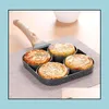 Other Cookware Kitchen Dining Bar Home Garden Medical Stone Four Hole Frying Pan Flat Non-Sticky Egg Dumplings Pot Break Dhvt4