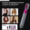 Hair Dryer 5 In 1 Electric Hair Comb Negative Ion Straightener Brush Blow Dryer Air Wrap Curling Wand Detachable Brush Kit Home 22298m