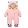 Winter Baby Girls Boys Jackets Rompers Children Newborn Baby Jumpsuit Costume Baby Boy Thick Plush Outerwear Snowsuit Jackets J220718