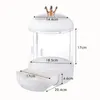 Storage Boxes & Bins Transparent Crown Jewelry Organizer Earring Ring Display Holder 360 Rotating Earrings Stand Bracelet Necklace Shelf