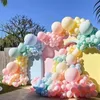 Decorazione per feste 189Pcs Pastello Macaron Balloon Garland Arch Kit Colori arcobaleno assortiti Ballon per compleanno Matrimonio Baby Shower SuppliesPart