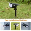 Stuck in US Solar Spotlight Lawn Lamps Solar Spotlights Outdoor Waterproof IP67 Landscaping Lights Wall Light for Yard Garden Pool Patio Driveway Walkway Cold White