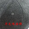 겨울 아빠 따뜻한 펠트 모자 큰 머리 남자 양모 모자 남성 플러스 크기 야구 모자 56-62cm 62-68cm 220318