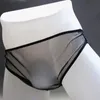 Underbyxor transparenta trosor mäns sexiga underkläder genomskinliga andningsbara trosor gay manlig ren erotiska underkläder knickersunderbyxor