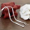 Kedjor Occident Solid Silver Men's Jewelry 925 Sterling Halsband Male Chain 47cm Födelsedagspresent för pojkvänskakor