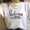 Hakuna Matata Plaza Espagne Vêtements pour femmes Lion King Tee Shirt Oversized Fashion Ropa Tumblr Mujer T-shirts Free