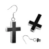 Dangle & Chandelier Simple Cross Design Wholesale Cremation Earrings High Quality Stainless Steel Keepsake Ashes Religious EarringsDangle